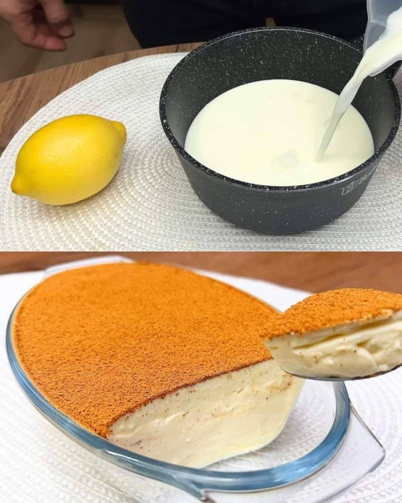 Krämig citron- och vaniljdessert utan ugn – så god att alla kommer att vilja ha receptet!